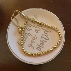 Gold filled bead bracelet - adjustable